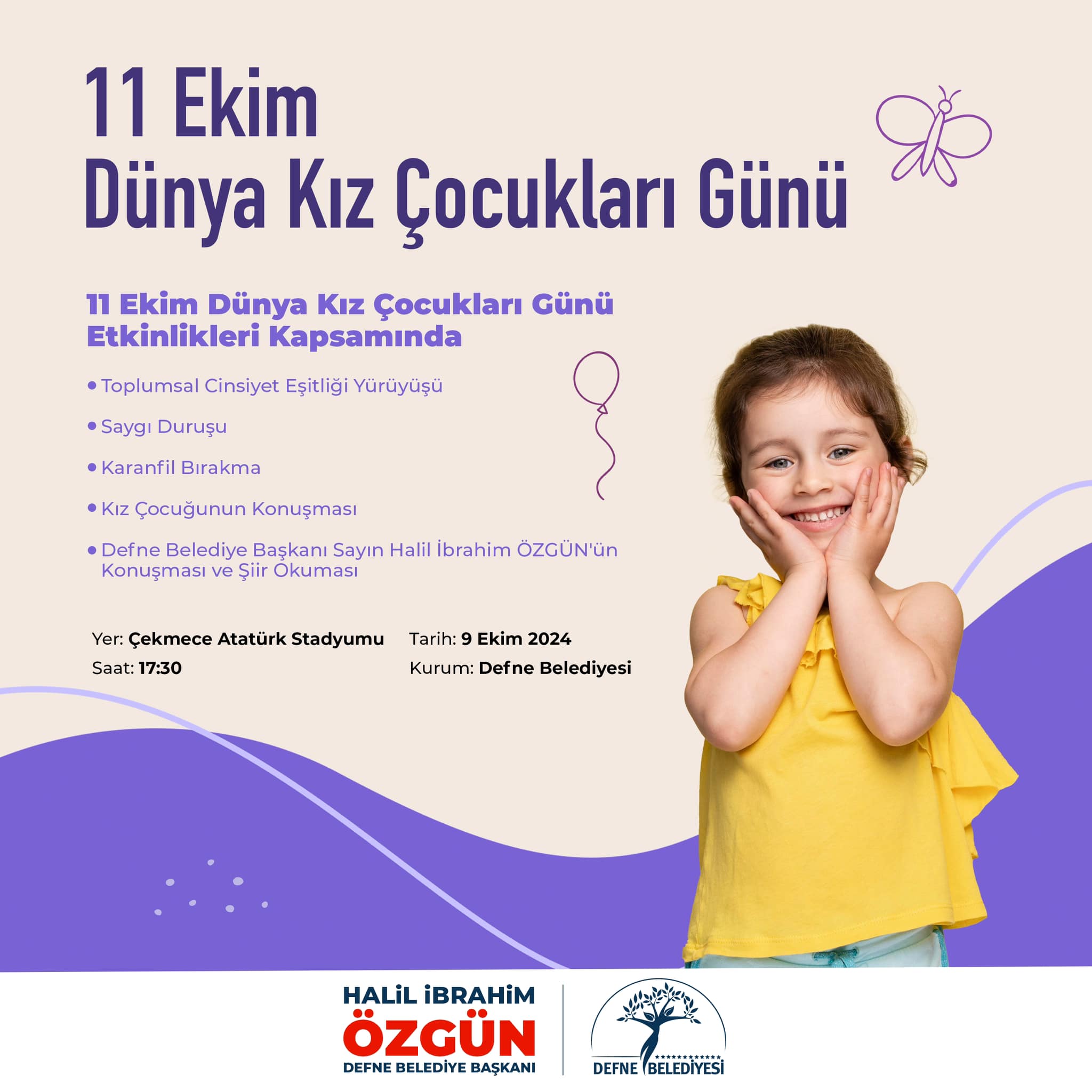 11 Ekim Dünya Kız Çocukları Günü.